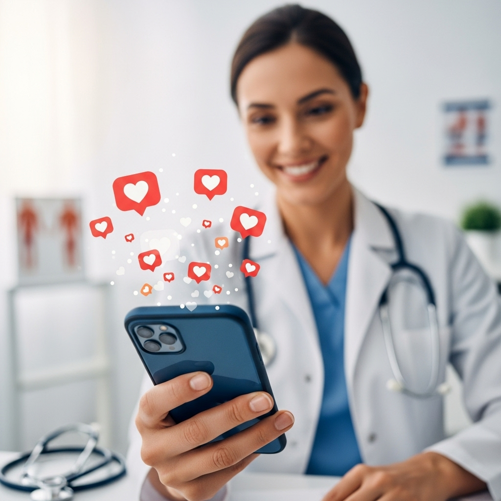 Interface do InstaMedic mostrando posts gerados